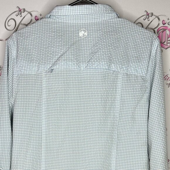 Windriver jacket mosquito repellent technology picnic pattern blue white plaid - Picture 7 of 7